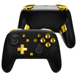 eXtremeRate DIY Replacement Full Set Buttons for Nintendo Switch 2 Pro Controller - Chrome Gold - JMWPTD001