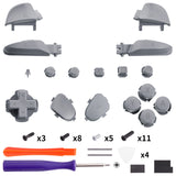 eXtremeRate DIY Replacement Full Set Buttons for Nintendo Switch 2 Pro Controller - New Hope Gray - JMWPTM007