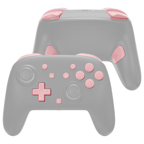 eXtremeRate DIY Replacement Full Set Buttons for Nintendo Switch 2 Pro Controller - Puffy Pink - JMWPTM006