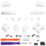 eXtremeRate DIY Replacement Full Set Buttons for Nintendo Switch 2 Pro Controller - White - JMWPTM004