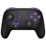 eXtremeRate DIY Replacement Full Set Buttons for Nintendo Switch Pro Controller - Crystal Clear Atomic Purple - KRP364