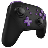 eXtremeRate DIY Replacement Full Set Buttons for Nintendo Switch Pro Controller - Crystal Clear Atomic Purple - KRP364