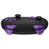 eXtremeRate DIY Replacement Full Set Buttons for Nintendo Switch Pro Controller - Crystal Clear Atomic Purple - KRP364