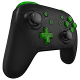 eXtremeRate DIY Replacement Full Set Buttons for Nintendo Switch Pro Controller - Crystal Clear Green - KRP365