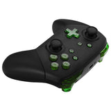 eXtremeRate DIY Replacement Full Set Buttons for Nintendo Switch Pro Controller - Crystal Clear Green - KRP365
