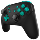 eXtremeRate DIY Replacement Full Set Buttons for Nintendo Switch Pro Controller - Crystal Emerald Green - KRP369