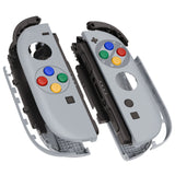 eXtremeRate DIY Replacement Full Set Shell Case with Buttons for Joycon 2 of Nintendo Switch 2 - Deluxe Version - SFC SNES Classic EU Style - AWHNTY001