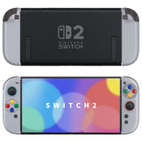 eXtremeRate DIY Replacement Full Set Shell Case with Buttons for Joycon 2 of Nintendo Switch 2 - Deluxe Version - SFC SNES Classic EU Style - AWHNTY001