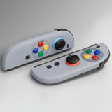 eXtremeRate DIY Replacement Full Set Shell Case with Buttons for Joycon 2 of Nintendo Switch 2 - Deluxe Version - SFC SNES Classic EU Style - AWHNTY001