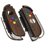 eXtremeRate DIY Replacement Full Set Shell Case with Buttons for Joycon 2 of Nintendo Switch 2 - Deluxe Version - Wood Grain - AWHNTS001