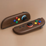 eXtremeRate DIY Replacement Full Set Shell Case with Buttons for Joycon 2 of Nintendo Switch 2 - Deluxe Version - Wood Grain - AWHNTS001