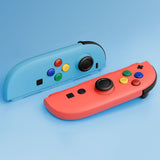 eXtremeRate DIY Replacement Full Set Shell Case with Buttons for Joycon 2 of Nintendo Switch 2 - Essence Version - Blue & Orange - BSUNTM012