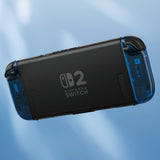 eXtremeRate DIY Replacement Full Set Shell Case with Buttons for Joycon 2 of Nintendo Switch 2 - Essence Version - Clear Blue - BSUNTM005