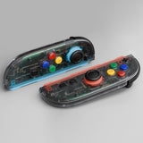 eXtremeRate DIY Replacement Full Set Shell Case with Buttons for Joycon 2 of Nintendo Switch 2 - Essence Version - Clear Slate Black - BSUNTM002