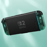 eXtremeRate DIY Replacement Full Set Shell Case with Buttons for Joycon 2 of Nintendo Switch 2 - Essence Version - Emerald Green - BSUNTM004