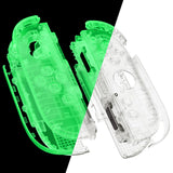 eXtremeRate DIY Replacement Full Set Shell Case with Buttons for Joycon 2 of Nintendo Switch 2 - Deluxe Version - Glow in Dark - Green - AWHNTM007
