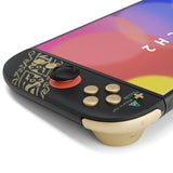 eXtremeRate DIY Replacement Full Set Shells with Buttons for Nintendo Switch 2 - Deluxe Version - Glow in Dark - Totem of Kingdom Black - QGRNTT002