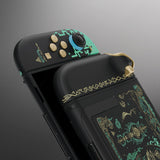 eXtremeRate DIY Replacement Full Set Shells with Buttons for Nintendo Switch 2 - Deluxe Version - Glow in Dark - Totem of Kingdom Black - QGRNTT002