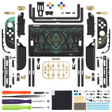 eXtremeRate DIY Replacement Full Set Shells with Buttons for Nintendo Switch 2 - Deluxe Version - Glow in Dark - Totem of Kingdom Black - QGRNTT002