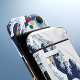 eXtremeRate DIY Replacement Full Set Shells with Buttons for Nintendo Switch 2 - Deluxe Version - The Great Wave - QGRNTT001