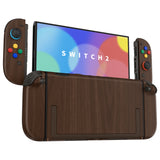 eXtremeRate DIY Replacement Full Set Shells with Buttons for Nintendo Switch 2 - Deluxe Version - Wood Grain - QGRNTS001