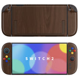 eXtremeRate DIY Replacement Full Set Shells with Buttons for Nintendo Switch 2 - Deluxe Version - Wood Grain - QGRNTS001