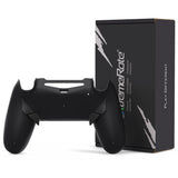 eXtremeRate Dawn Type-C Version Remap Kit for PS4 Controller JDM-040/050/055 with 6 Customizable Mapping Profiles, Black Redesigned Back Shell and 4 Back Buttons - RYKP4P001