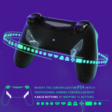 eXtremeRate Dawn Type-C Version Remap Kit for PS4 Controller JDM-040/050/055 with 6 Customizable Mapping Profiles, Black Redesigned Back Shell and 4 Back Buttons - RYKP4P001
