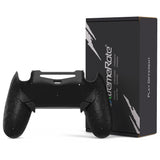eXtremeRate Dawn Type-C Version Remap Kit for PS4 Controller JDM-040/050/055 with 6 Customizable Mapping Profiles, Textured Black Redesigned Back Shell and 4 Back Buttons - RYKP4P003