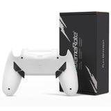 eXtremeRate Dawn Type-C Version Remap Kit for PS4 Controller JDM-040/050/055 with 6 Customizable Mapping Profiles, White Redesigned Back Shell and 4 Back Buttons - RYKP4P002