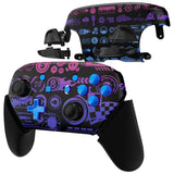 eXtremeRate Deluxe Championship Faceplate Backplate Handles for NS Switch Pro Controller - Controller NOT Included - FRT108