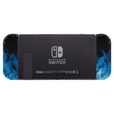 eXtremeRate Blue Flame Soft Touch Joycon Handheld Controller Housing (D-Pad Version) with Full Set Buttons, DIY Replacement Shell Case for NS Switch JoyCon & OLED JoyCon - Console Shell NOT Included - JZT101