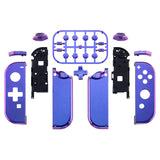 eXtremeRate Chameleon Purple Blue Joycon Handheld Controller Housing (D-Pad Version) with Full Set Buttons, DIY Replacement Shell Case for NS Switch JoyCon & OLED JoyCon - Console Shell NOT Included - JZP301