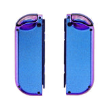 eXtremeRate Chameleon Purple Blue Joycon Handheld Controller Housing (D-Pad Version) with Full Set Buttons, DIY Replacement Shell Case for NS Switch JoyCon & OLED JoyCon - Console Shell NOT Included - JZP301