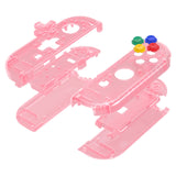 eXtremeRate Cherry Pink Joycon Handheld Controller Housing (D-Pad Version) with Full Set Buttons, DIY Replacement Shell Case for NS Switch JoyCon & OLED JoyCon - Console Shell NOT Included - JZM509