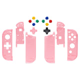 eXtremeRate Cherry Pink Joycon Handheld Controller Housing (D-Pad Version) with Full Set Buttons, DIY Replacement Shell Case for NS Switch JoyCon & OLED JoyCon - Console Shell NOT Included - JZM509