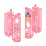 eXtremeRate Cherry Pink Joycon Handheld Controller Housing (D-Pad Version) with Full Set Buttons, DIY Replacement Shell Case for NS Switch JoyCon & OLED JoyCon - Console Shell NOT Included - JZM509