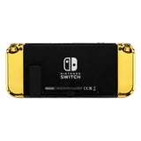 eXtremeRate Chrome Gold Joycon Handheld Controller Housing (D-Pad Version) with Full Set Buttons, DIY Replacement Shell Case for NS Switch JoyCon & OLED JoyCon - Console Shell NOT Included - JZD401