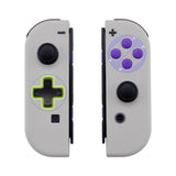 eXtremeRate Classics SNES Style Joycon Handheld Controller Housing (D-Pad Version) with Full Set Buttons, DIY Replacement Shell Case for NS Switch JoyCon & OLED JoyCon - Console Shell NOT Included - JZT105