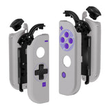 eXtremeRate Classics SNES Style Joycon Handheld Controller Housing (D-Pad Version) with Full Set Buttons, DIY Replacement Shell Case for NS Switch JoyCon & OLED JoyCon - Console Shell NOT Included - JZT105