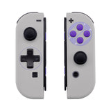 eXtremeRate Classics SNES Style Joycon Handheld Controller Housing (D-Pad Version) with Full Set Buttons, DIY Replacement Shell Case for NS Switch JoyCon & OLED JoyCon - Console Shell NOT Included - JZT105