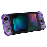 eXtremeRate Clear Atomic Purple Joycon Handheld Controller Housing (D-Pad Version) with Full Set Buttons, DIY Replacement Shell Case for NS Switch JoyCon & OLED JoyCon - Console Shell NOT Included - JZM505