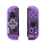 eXtremeRate Clear Atomic Purple Joycon Handheld Controller Housing (D-Pad Version) with Full Set Buttons, DIY Replacement Shell Case for NS Switch JoyCon & OLED JoyCon - Console Shell NOT Included - JZM505