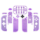 eXtremeRate Clear Atomic Purple Joycon Handheld Controller Housing (D-Pad Version) with Full Set Buttons, DIY Replacement Shell Case for NS Switch JoyCon & OLED JoyCon - Console Shell NOT Included - JZM505