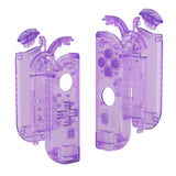 eXtremeRate Clear Atomic Purple Joycon Handheld Controller Housing (D-Pad Version) with Full Set Buttons, DIY Replacement Shell Case for NS Switch JoyCon & OLED JoyCon - Console Shell NOT Included - JZM505