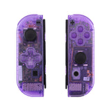 eXtremeRate Clear Atomic Purple Joycon Handheld Controller Housing (D-Pad Version) with Full Set Buttons, DIY Replacement Shell Case for NS Switch JoyCon & OLED JoyCon - Console Shell NOT Included - JZM505