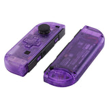 eXtremeRate Clear Atomic Purple Joycon Handheld Controller Housing (D-Pad Version) with Full Set Buttons, DIY Replacement Shell Case for NS Switch JoyCon & OLED JoyCon - Console Shell NOT Included - JZM505