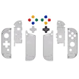 eXtremeRate Clear Black Joycon Handheld Controller Housing (D-Pad Version) with Full Set Buttons, DIY Replacement Shell Case for NS Switch JoyCon & OLED JoyCon - Console Shell NOT Included - JZM511