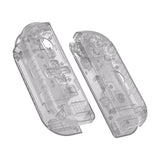 eXtremeRate Clear Black Joycon Handheld Controller Housing (D-Pad Version) with Full Set Buttons, DIY Replacement Shell Case for NS Switch JoyCon & OLED JoyCon - Console Shell NOT Included - JZM511