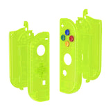 eXtremeRate Clear Lime Green Joycon Handheld Controller Housing (D-Pad Version) with Full Set Buttons, DIY Replacement Shell Case for NS Switch JoyCon & OLED JoyCon - Console Shell NOT Included - JZM510